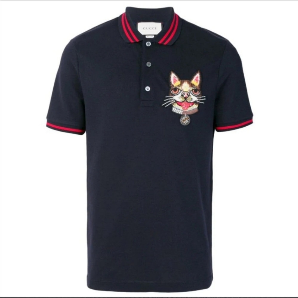 NWT Gucci Dog Patch Polo